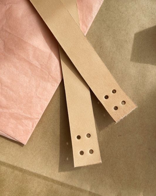 Hovedbilde Lærreim til French Market Bag, natur