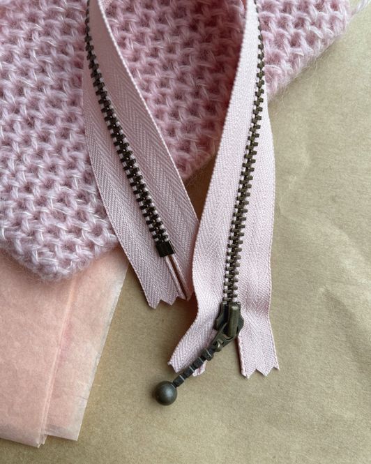 Hovedbilde Glidelås 23 cm- Pudderrosa
