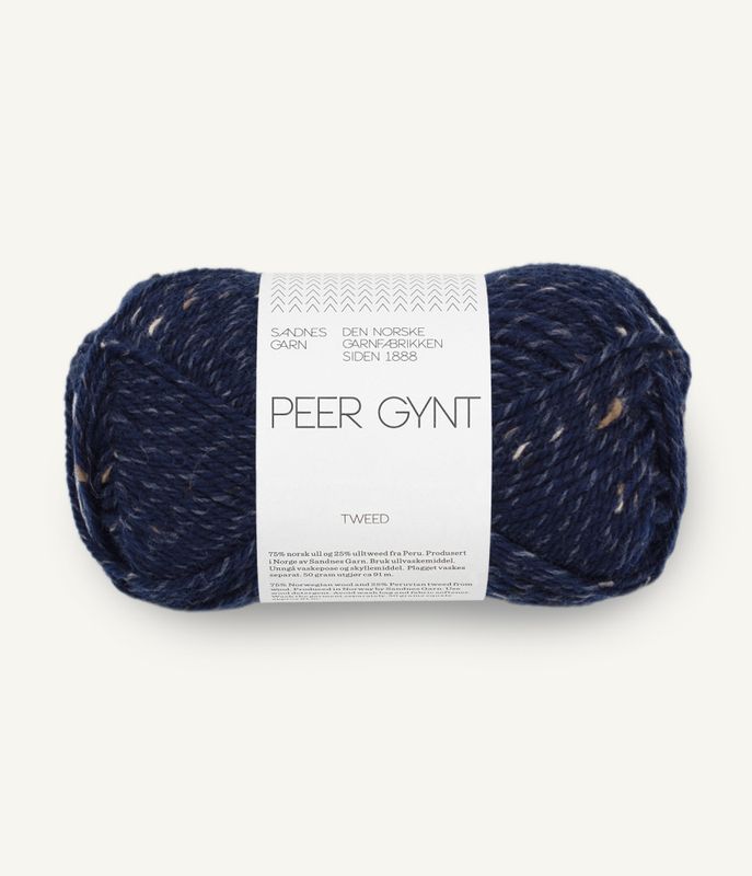 Peer Gynt 5585 Marineblå m/natur tweed