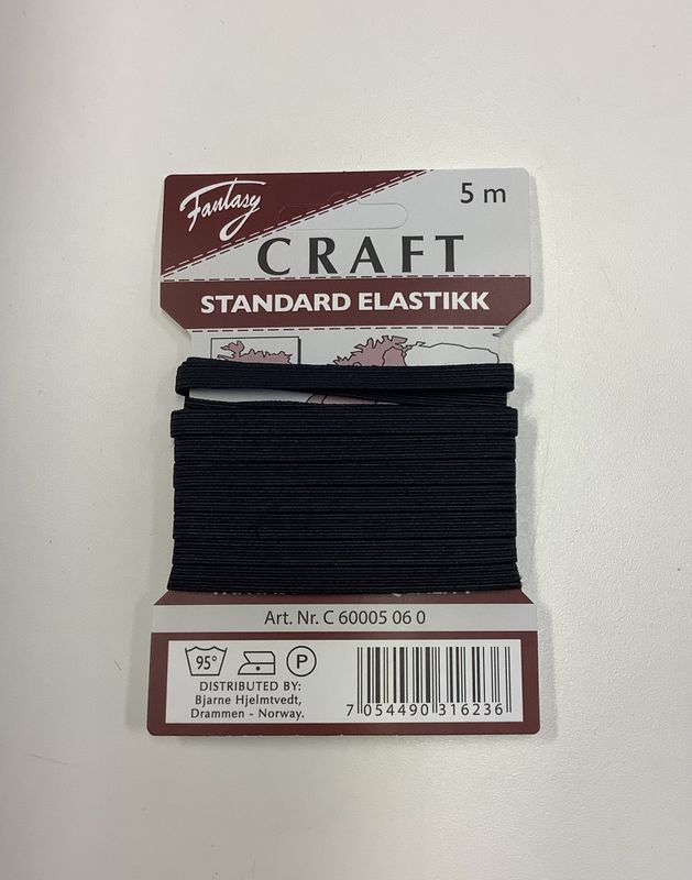 Standard elastikk, sort