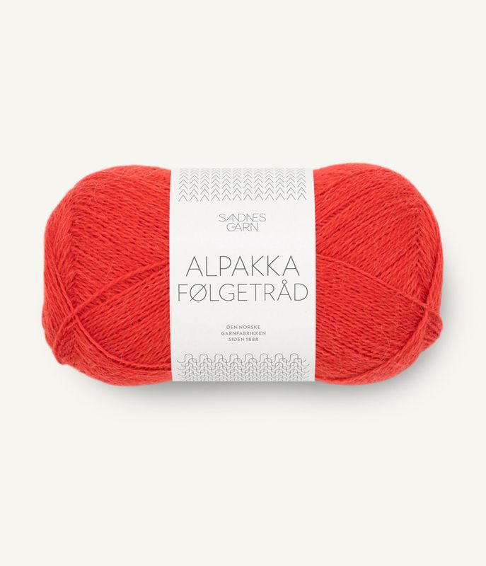 Alpakka Følgetråd 4018 Scarlet Red