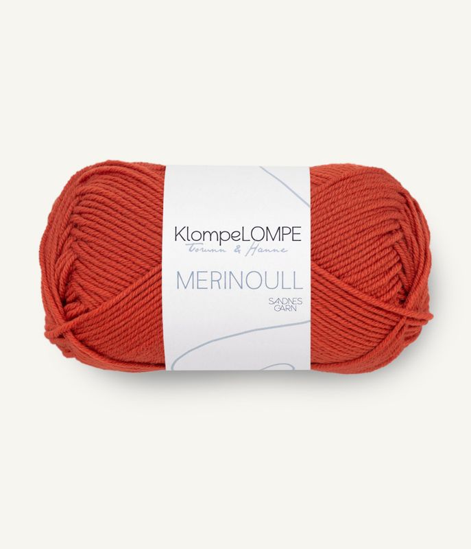 KlompeLOMPE Merinoull 3837 Rød Tegl