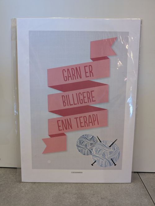 Hovedbilde Plakat - Garn er billigere enn terapi