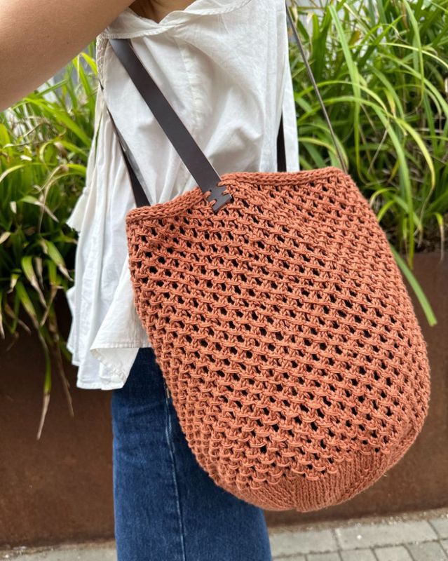 Lærreim til French Market Bag, mørkebrun