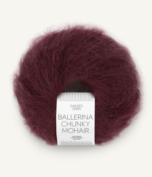 Ballerina Chunky Mohair 4372 Dyp Burgunder